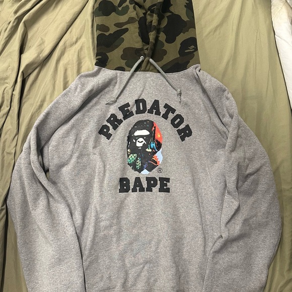 Bape Other - Bape x Predator Gray and Camouflage Hoodie size L (used)